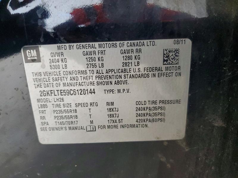 2012 Gmc Terrain მანქანა იყიდება აუქციონზე, vin: 2GKFLTE59C6120144, აუქციონის ნომერი: 49881056