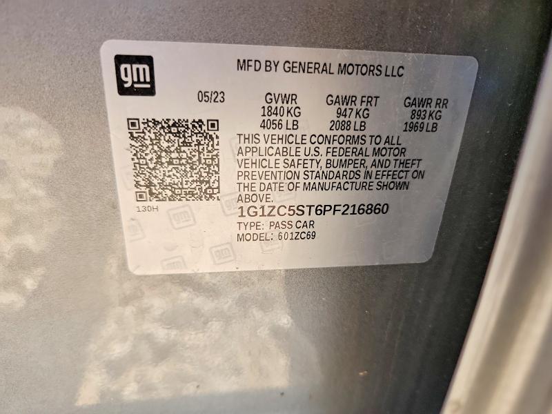 Aukcja sprzedaży 2023 Chevrolet Malibu, vin: 1G1ZC5ST6PF216860, numer aukcji: 49889506
