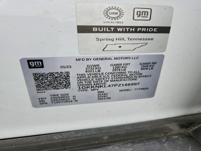Aukcja sprzedaży 2023 Gmc Acadia, vin: 1GKKNKL47PZ166997, numer aukcji: 49536156