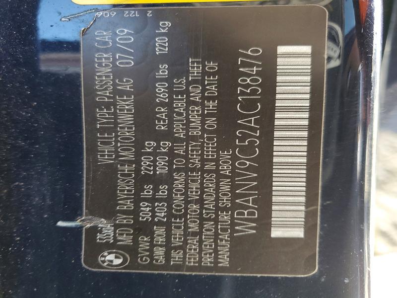 Продаж на аукціоні авто 2010 Bmw 535, vin: WBANV9C52AC138476, номер лоту: 51267276