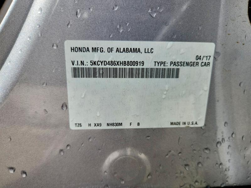 Продаж на аукціоні авто 2017 Acura Mdx, vin: 5KCYD486XHB800919, номер лоту: 48354556