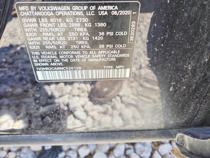51133346 :رقم المزاد ، 1V2HR2CA8MC526128 vin ، 2021 Volkswagen Atlas مزاد بيع