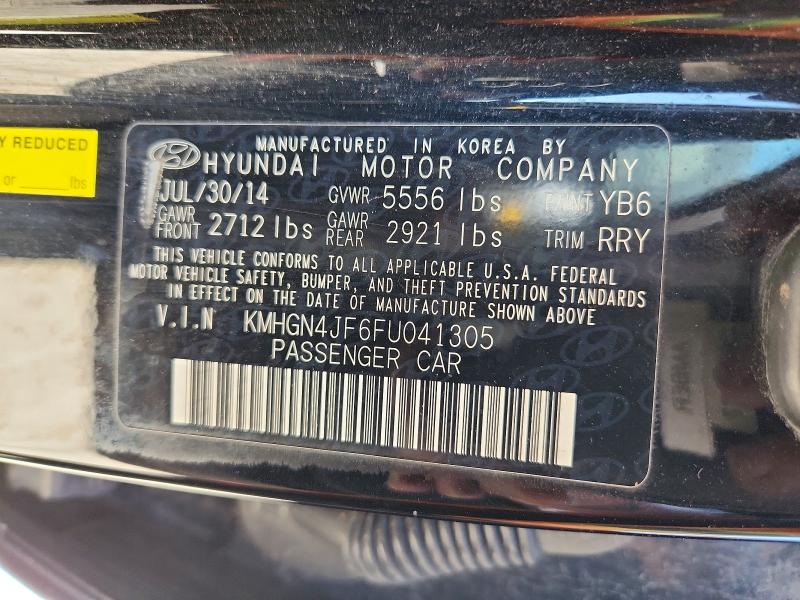 Продаж на аукціоні авто 2015 Hyundai Genesis, vin: KMHGN4JF6FU041305, номер лоту: 49431516