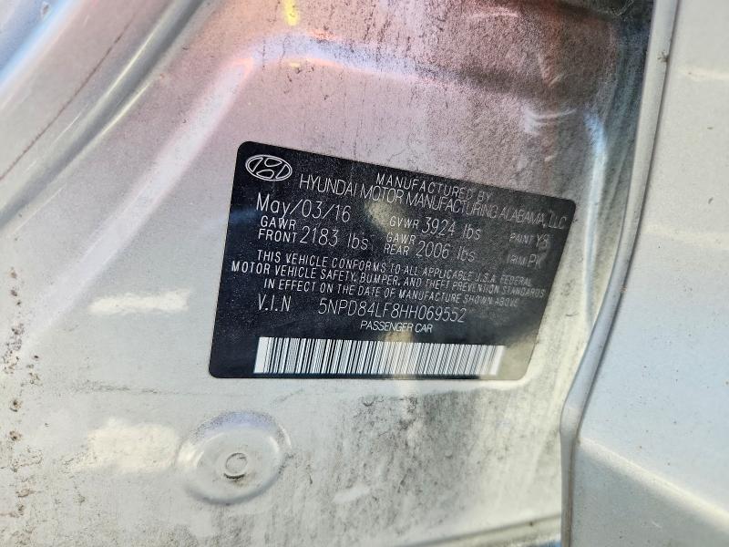 2017 Hyundai Elantra მანქანა იყიდება აუქციონზე, vin: 5NPD84LF8HH069552, აუქციონის ნომერი: 50161386
