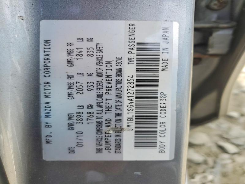 48454036 :رقم المزاد ، JM1BL1SG4A1272854 vin ، 2010 Mazda 3 مزاد بيع