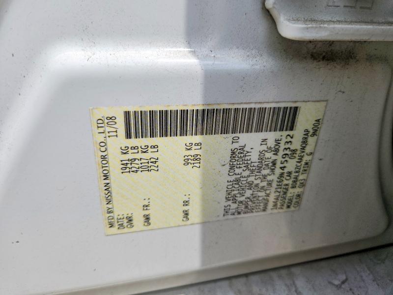 50679406 :رقم المزاد ، 1N4AL21E69N459332 vin ، 2009 Nissan Altima مزاد بيع