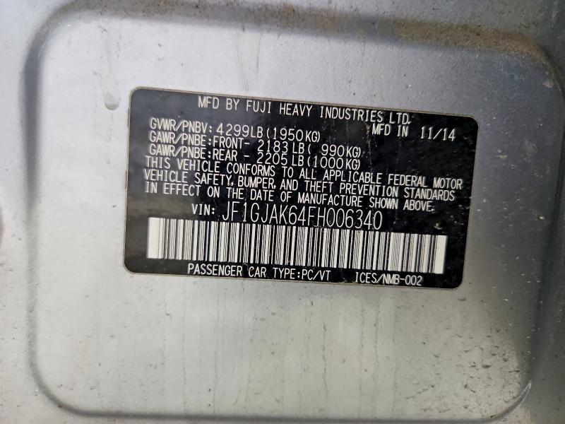 Продаж на аукціоні авто 2015 Subaru Impreza, vin: JF1GJAK64FH006340, номер лоту: 51770496