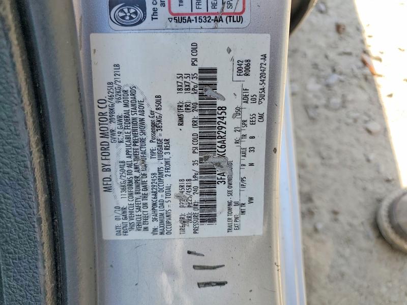 Продаж на аукціоні авто 2010 Ford Fusion, vin: 3FAHP0KC6AR292458, номер лоту: 48094756