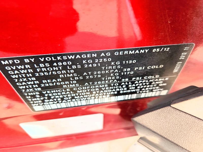 49035926 :رقم المزاد ، WVGBV7AX3CW097352 vin ، 2012 Volkswagen Tiguan مزاد بيع