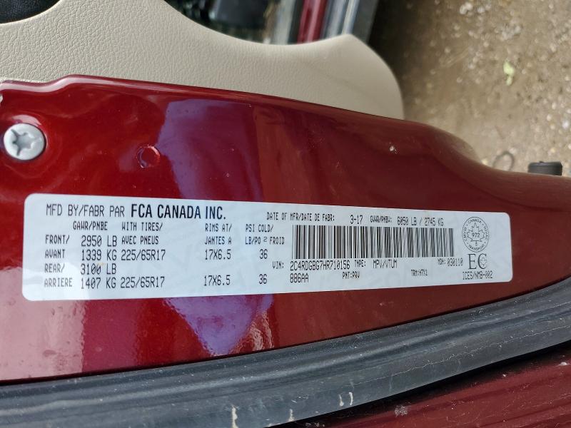Продажа на аукционе авто 2017 Dodge Grand Caravan, vin: 2C4RDGBG7HR710156, номер лота: 45539356