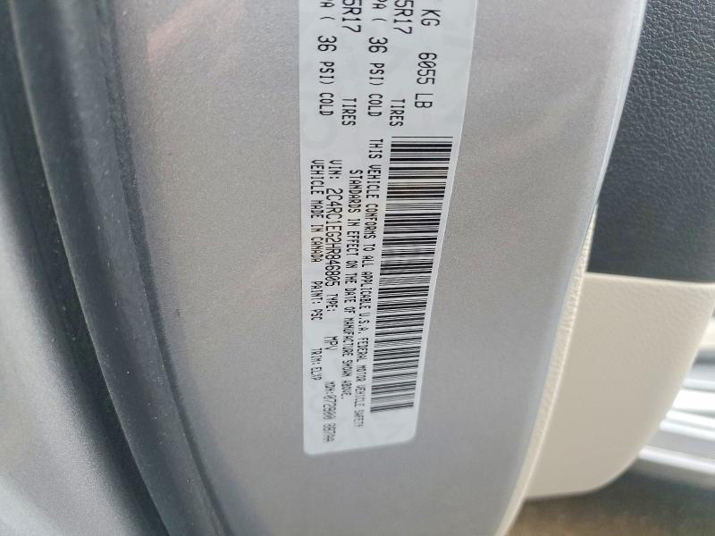 2017 Chrysler Pacifica მანქანა იყიდება აუქციონზე, vin: 2C4RC1EG2HR846805, აუქციონის ნომერი: 50128096