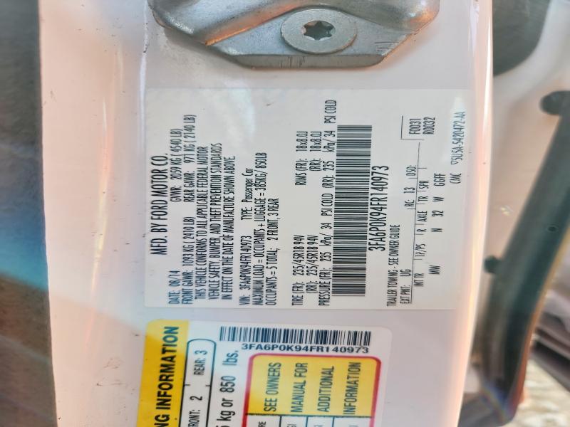 Продаж на аукціоні авто 2015 Ford Fusion S Fwd, vin: 3FA6P0K94FR140973, номер лоту: 51197166