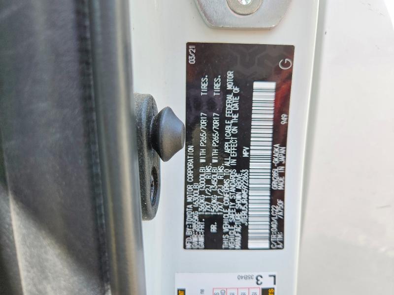 51164516 :رقم المزاد ، JTERU5JR4M5922863 vin ، 2021 Toyota 4runner مزاد بيع