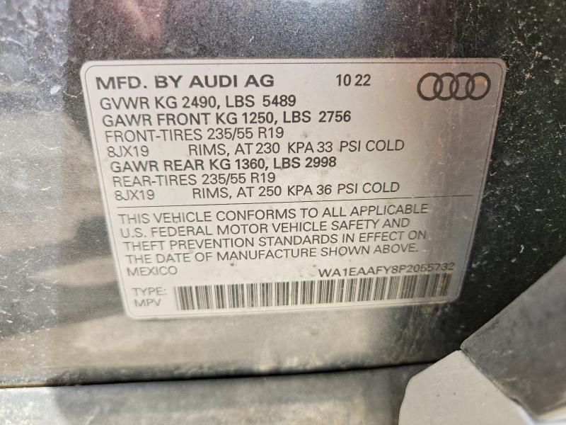 Продаж на аукціоні авто 2023 Audi Q5, vin: WA1EAAFY8P2055732, номер лоту: 48418506
