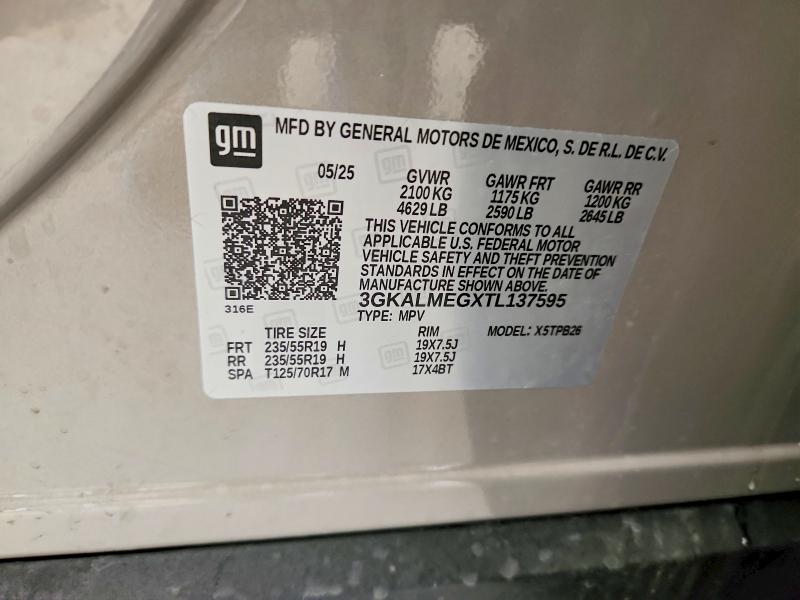 Продаж на аукціоні авто 2026 Gmc Terrain, vin: 3GKALMEGXTL137595, номер лоту: 50339886