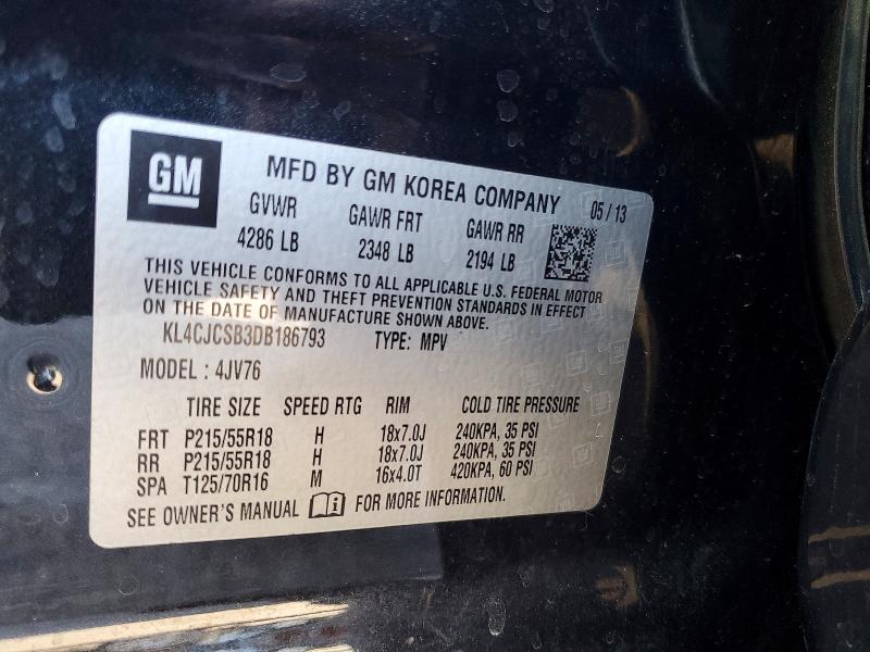 Продажа на аукционе авто 2013 Buick Encore, vin: KL4CJCSB3DB186793, номер лота: 50125326