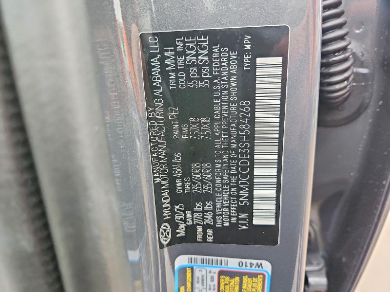49864206 :رقم المزاد ، 5NMJCCDE3SH584268 vin ، 2025 Hyundai Tucson مزاد بيع