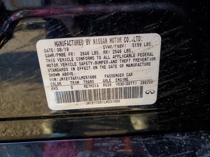 Aukcja sprzedaży 2020 Infiniti Q50, vin: JN1EV7AR1LM251686, numer aukcji: 49038376