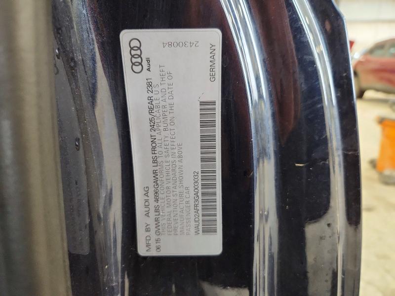 Продаж на аукціоні авто 2016 Audi A5, vin: WAUD2AFR3GA003032, номер лоту: 48047296