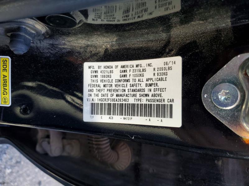 49792296 :رقم المزاد ، 1HGCR2F59EA263463 vin ، 2014 Honda Accord مزاد بيع