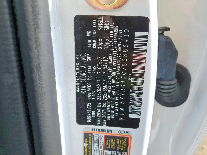 Aukcja sprzedaży 2025 Kia Sorento, vin: 5XYRG4JC7SG383919, numer aukcji: 49142616