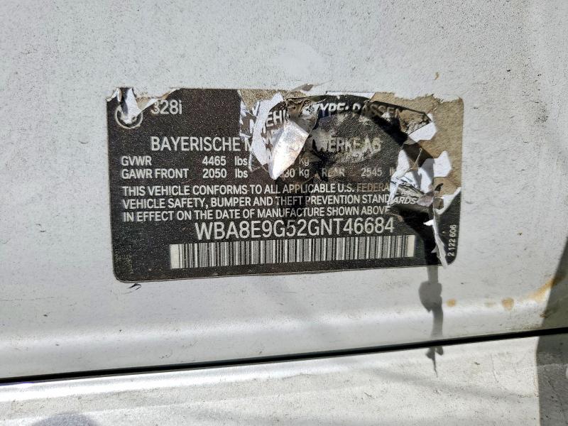 Продаж на аукціоні авто 2016 Bmw 328, vin: WBA8E9G52GNT46684, номер лоту: 49824096