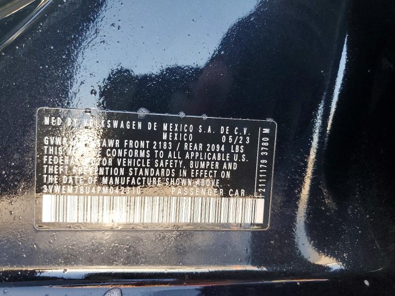 50527896 :رقم المزاد ، 3VWEM7BU4PM042310 vin ، 2023 Volkswagen Jetta مزاد بيع