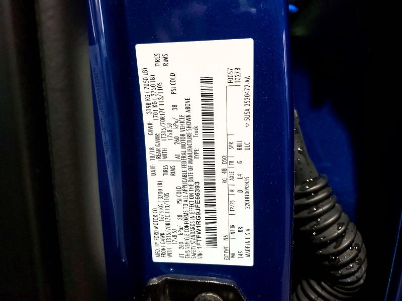 Продажа на аукционе авто 2018 Ford F150, vin: 1FTFW1RG9JFE66393, номер лота: 48194696