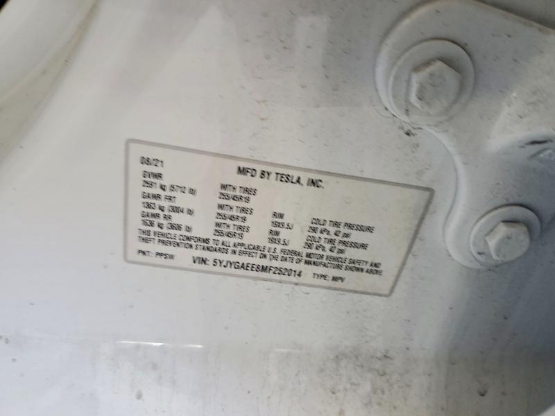 Продажа на аукционе авто 2021 Tesla Model Y, vin: 5YJYGAEE8MF252014, номер лота: 51036926