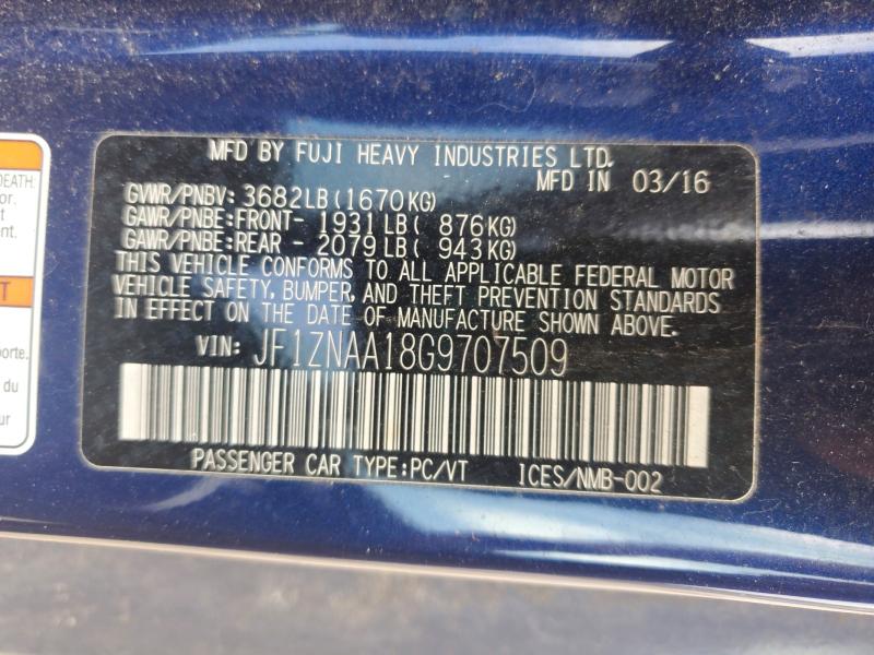 Aukcja sprzedaży 2016 Scion Fr-s, vin: JF1ZNAA18G9707509, numer aukcji: 50691836