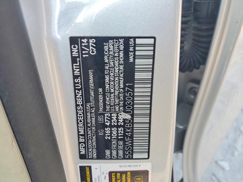 Aukcja sprzedaży 2015 Mercedes-benz C, vin: 55SWF4KB5FU030571, numer aukcji: 50996006