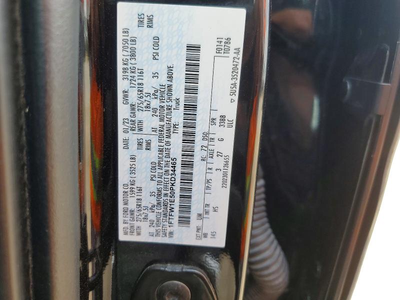 Aukcja sprzedaży 2023 Ford F150, vin: 1FTFW1E50PKD34465, numer aukcji: 51688576