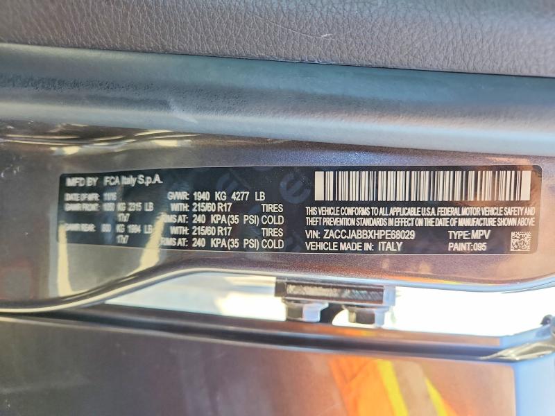 Aukcja sprzedaży 2017 Jeep Renegade, vin: ZACCJABBXHPE68029, numer aukcji: 46780636