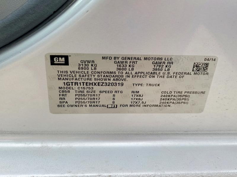 Продажа на аукционе авто 2014 Gmc Sierra, vin: 1GTR1TEHXEZ320319, номер лота: 50910236