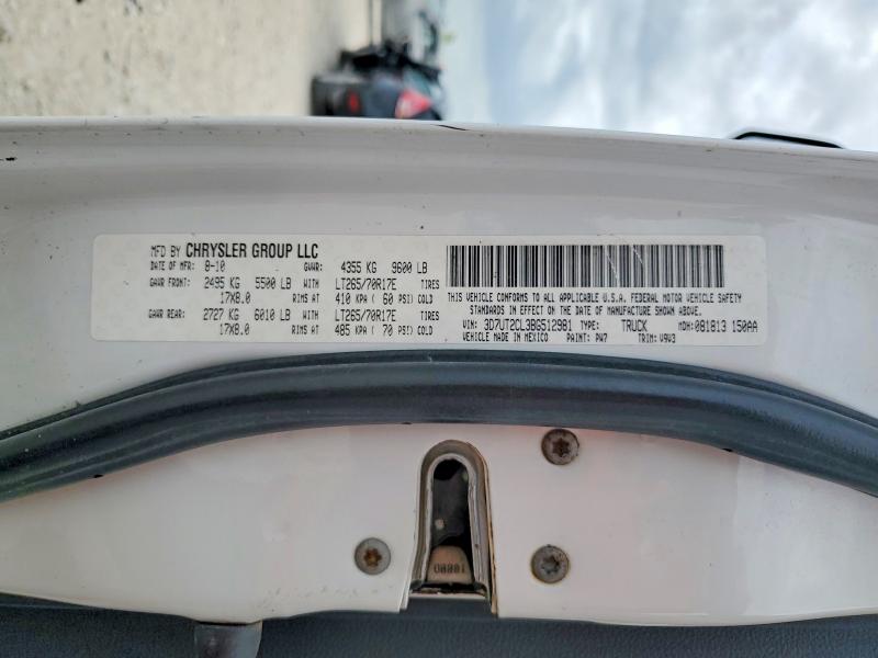 2011 Dodge Ram 2500 მანქანა იყიდება აუქციონზე, vin: 3D7UT2CL3BG512981, აუქციონის ნომერი: 50963766