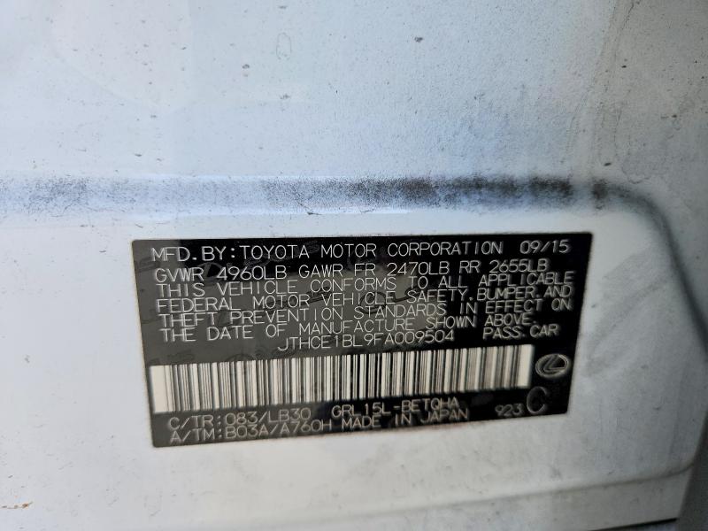Продаж на аукціоні авто 2015 Lexus Gs, vin: JTHCE1BL9FA009504, номер лоту: 49290756