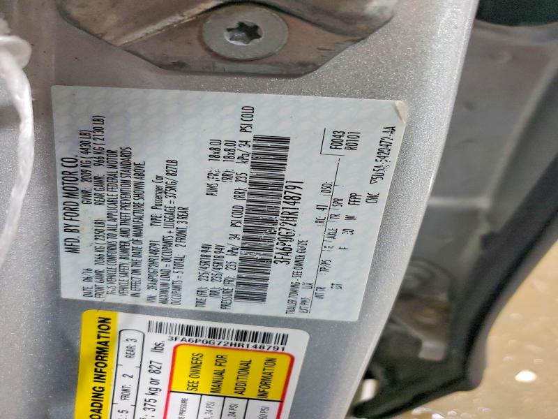 Aukcja sprzedaży 2017 Ford Fusion, vin: 3FA6P0G72HR148791, numer aukcji: 51764056