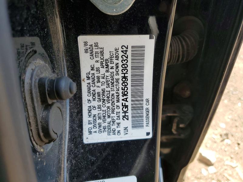 Продаж на аукціоні авто 2009 Honda Civic, vin: 2HGFA16509H303242, номер лоту: 50662066