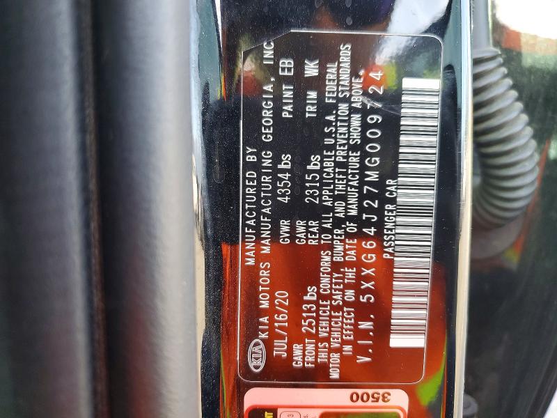 Auction sale of the 2021 Kia K5, vin: 5XXG64J27MG009724, lot number: 50938406
