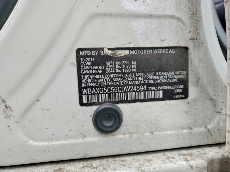 Продажа на аукционе авто 2012 Bmw 528, vin: WBAXG5C55CDW24594, номер лота: 50584306