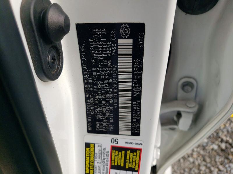 Продажа на аукционе авто 2019 Toyota Camry, vin: 4T1B31HK3KU514282, номер лота: 49561986