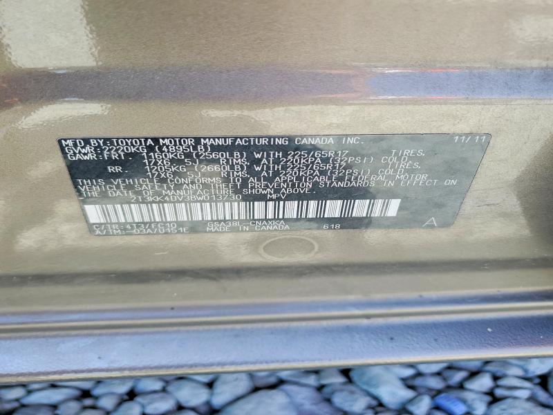 51948296 :رقم المزاد ، 2T3KK4DV3BW013730 vin ، 2011 Toyota Rav4 مزاد بيع