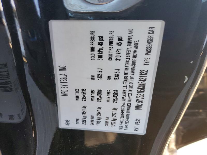 Aukcja sprzedaży 2019 Tesla Model 3, vin: 5YJ3E1EAXKF421122, numer aukcji: 50492576