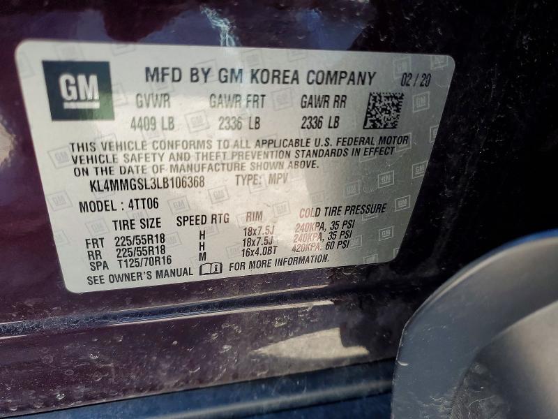 Продажа на аукционе авто 2020 Buick Encore Gx, vin: KL4MMGSL3LB106368, номер лота: 48958686