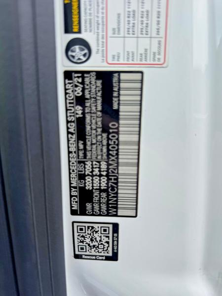 2021 Mercedes-benz G მანქანა იყიდება აუქციონზე, vin: W1NYC7HJ2MX405010, აუქციონის ნომერი: 50518696