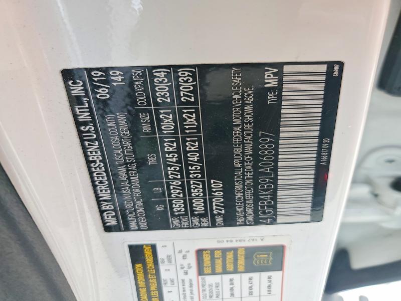 Aukcja sprzedaży 2020 Mercedes-benz Gle, vin: 4JGFB4KB9LA068897, numer aukcji: 48999146