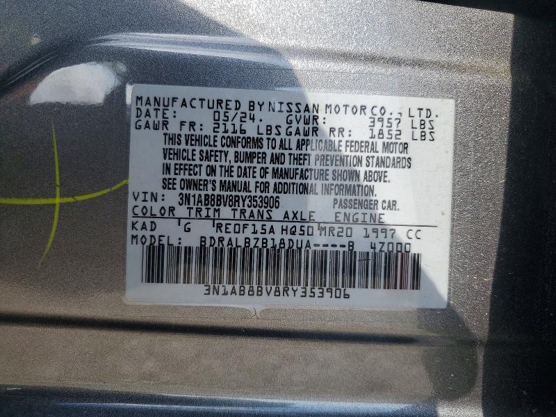 Продажа на аукционе авто 2024 Nissan Sentra, vin: 3N1AB8BV8RY353906, номер лота: 49392376