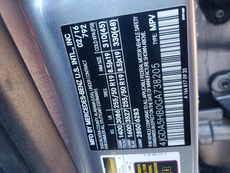Продаж на аукціоні авто 2016 Mercedes-benz Gle, vin: 4JGDA5HB0GA738205, номер лоту: 48628976