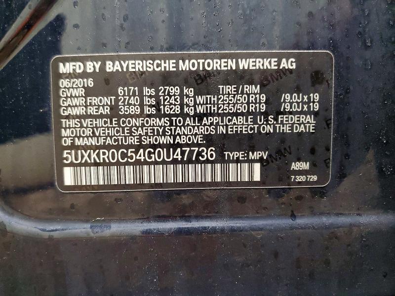 Продаж на аукціоні авто 2016 Bmw X5, vin: 5UXKR0C54G0U47736, номер лоту: 48239526