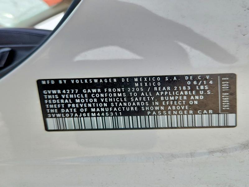 Aukcja sprzedaży 2014 Volkswagen Jetta, vin: 3VWL07AJ6EM445311, numer aukcji: 49947206
